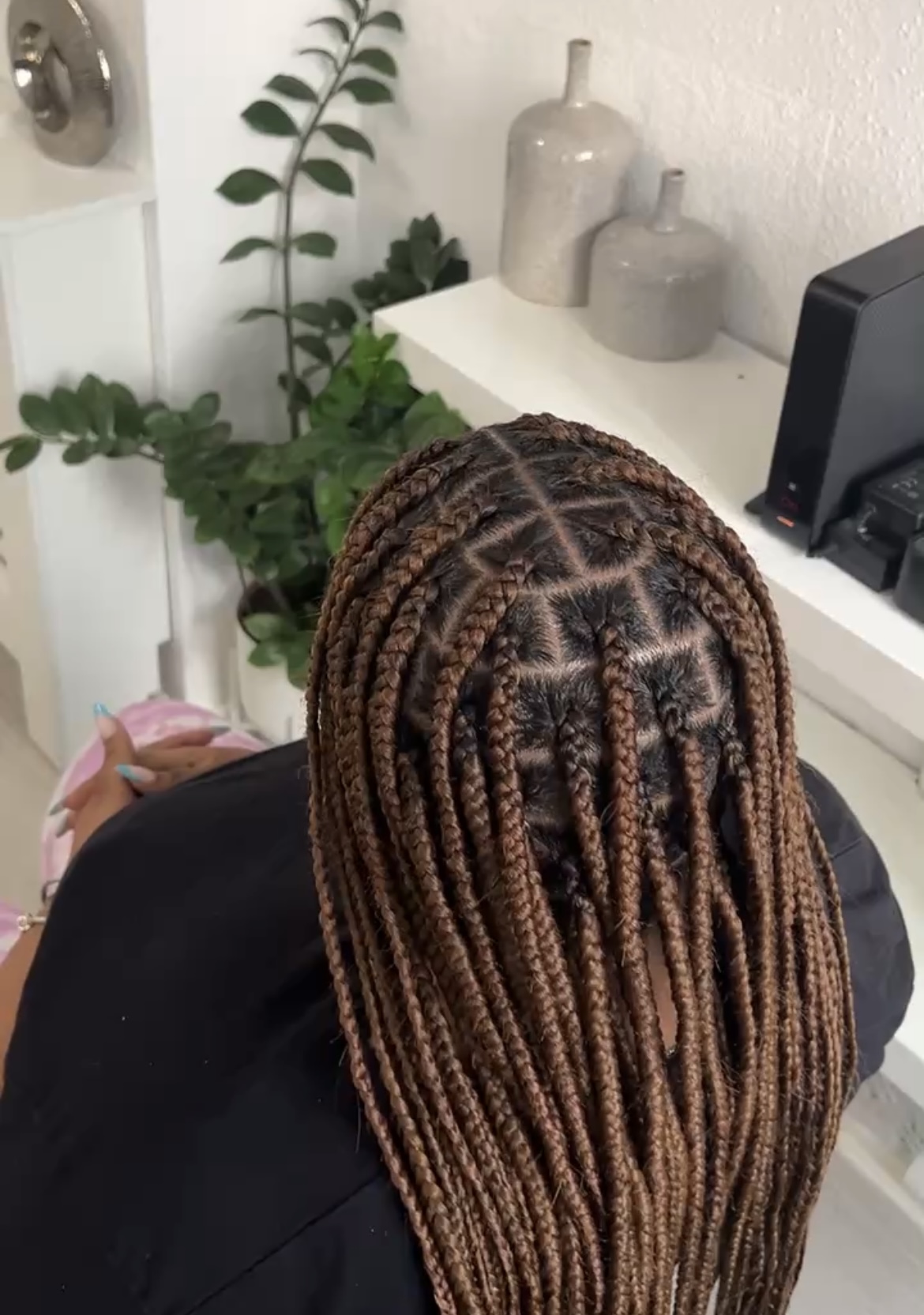Knotless braids styled by KS Hair Spot